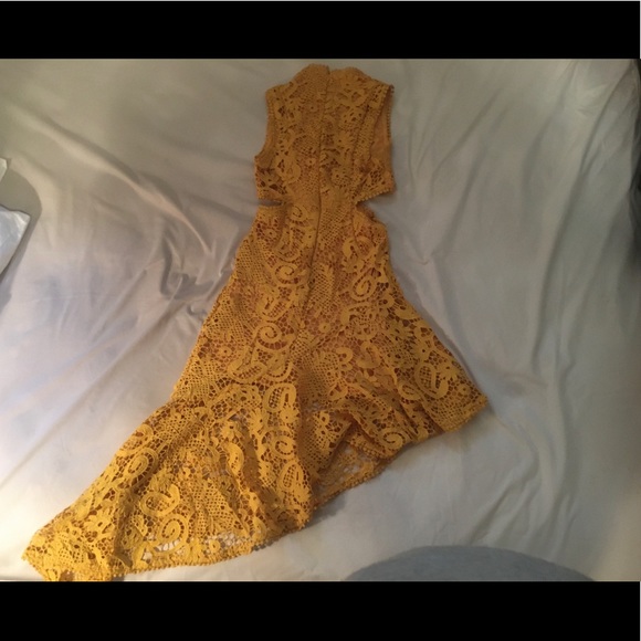 Fashion Nova Assymetrical Yellow Dress - Picture 5 of 6